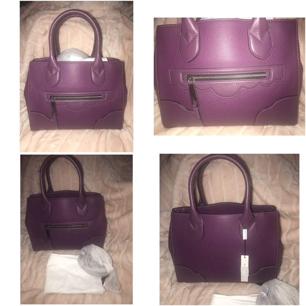 Marc Jacobs Purple Pebble Leather Handbag - Picture 2 of 8